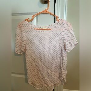 H&M white and pink print short sleeve